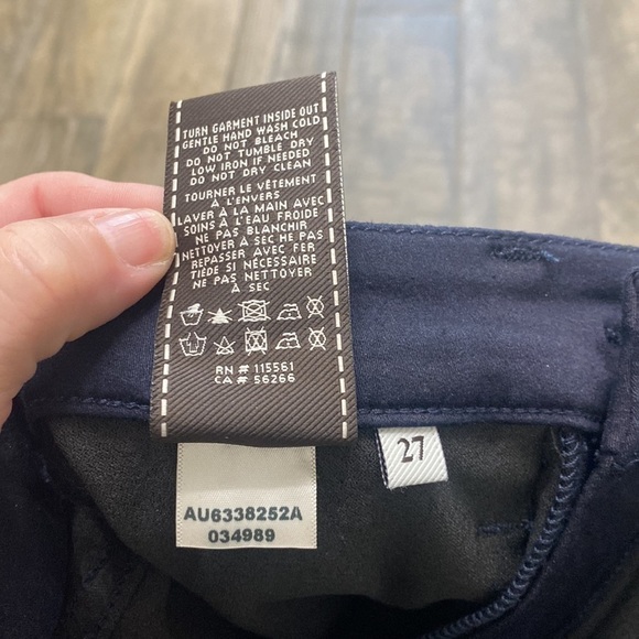 7 for all mankind quilted leather Accent skinny jeans black size 27. NWT. - Picture 13 of 13